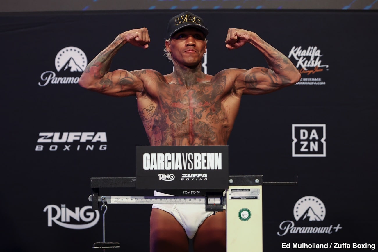 Conor Benn Rehydrates to 178.4 Pounds Ahead of Ryan Garcia Fight